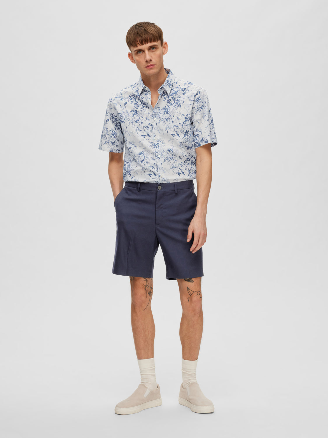 SELECTED HOMME - SLIM-ADAM Shorts - Dark Sapphire